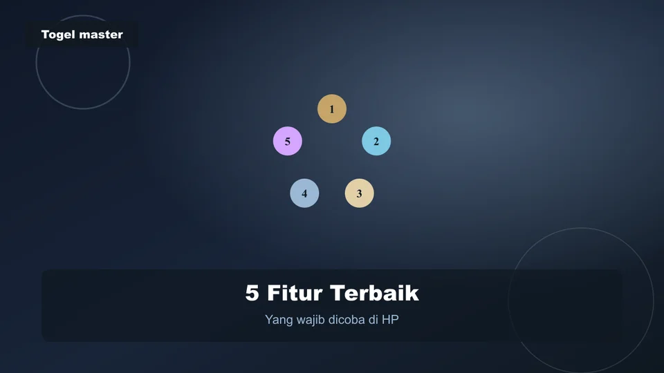 5 Fitur Terbaik Togel Master yang Wajib Dicoba di HP