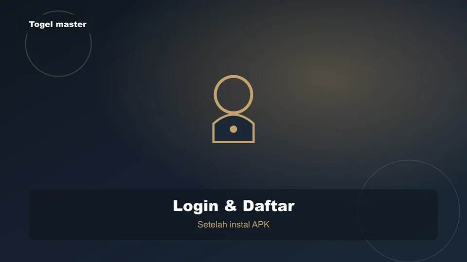 Login & Daftar Setelah Instal APK